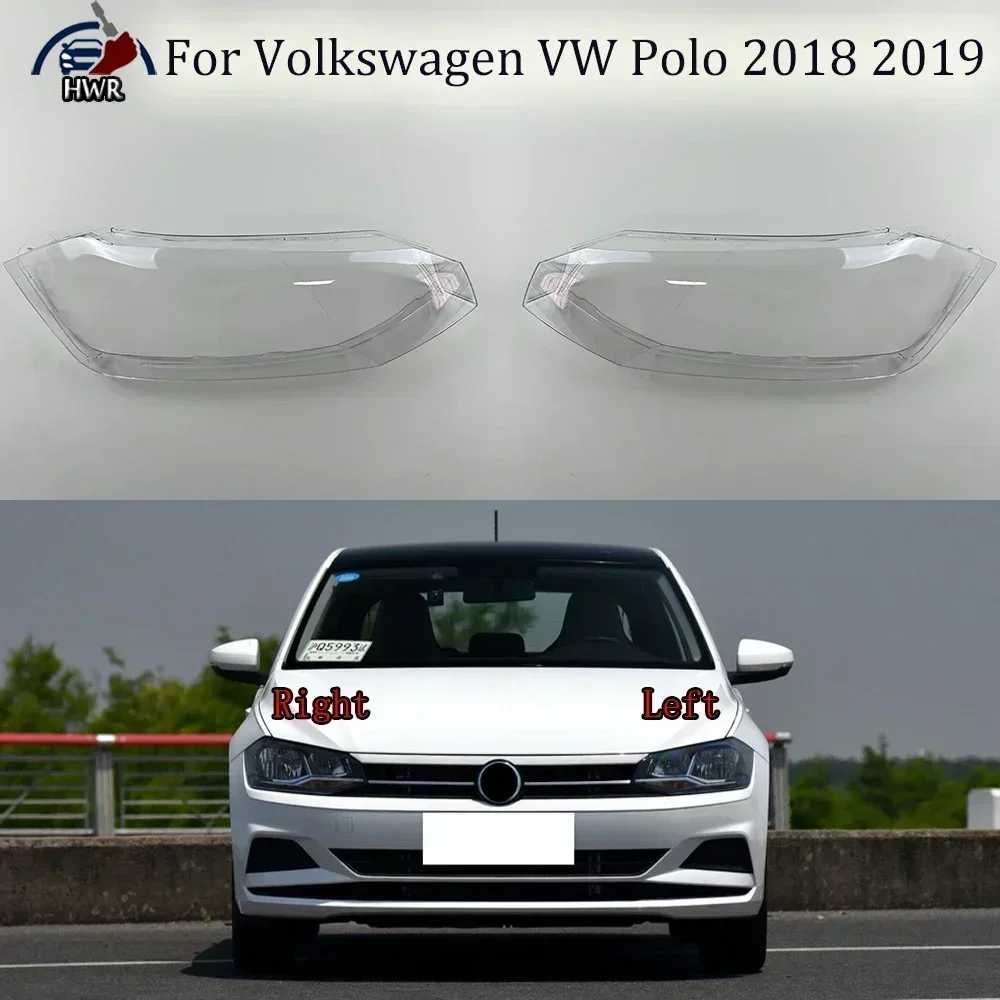 

Car Front Headlamps Cover Transparent Lampshade Headlights Plexiglass Housing Replace Shade For Volkswagen VW Polo 2018 2019