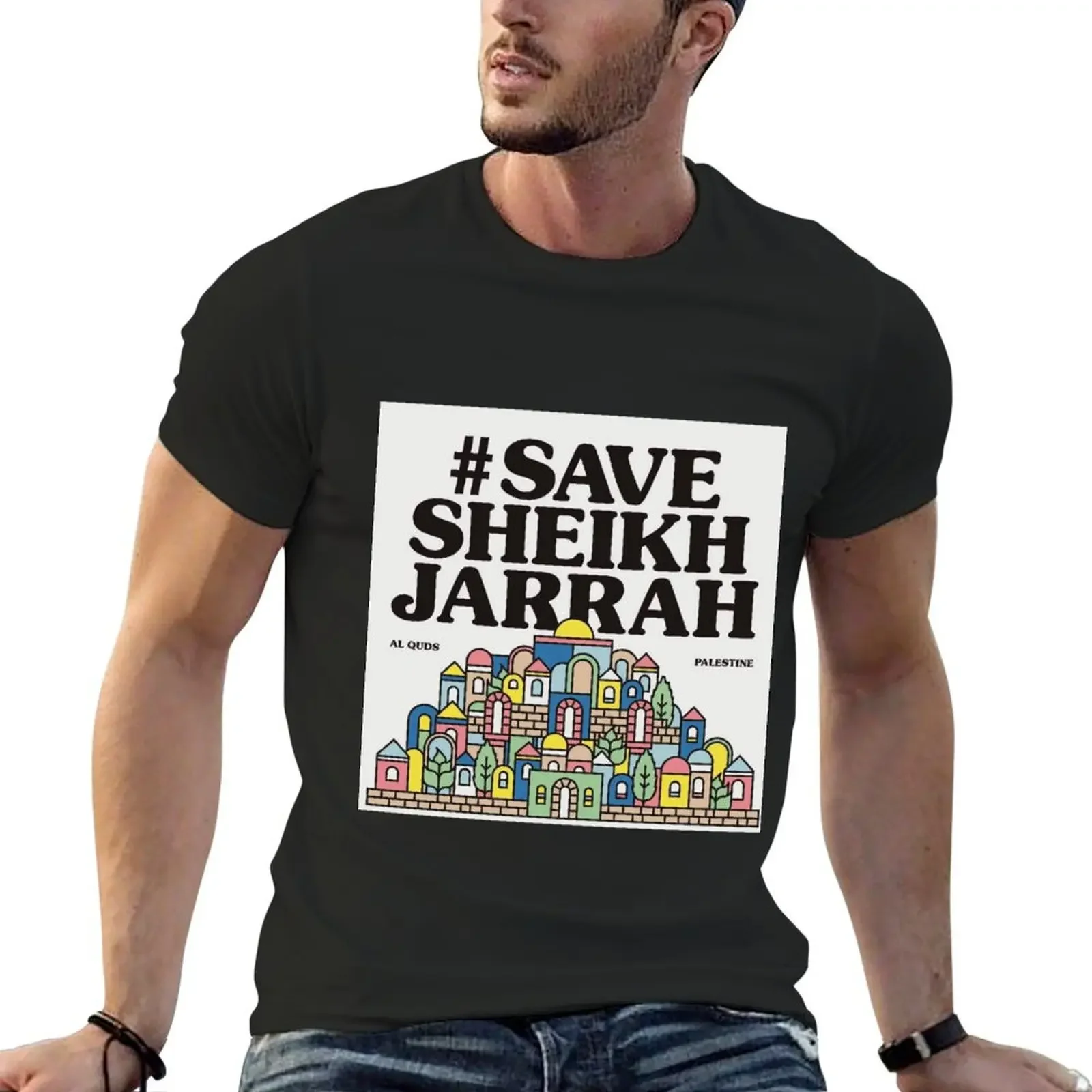 SAVE SHEIKH JARRAH T-Shirt Clothing plus sizes customs tshirts for men