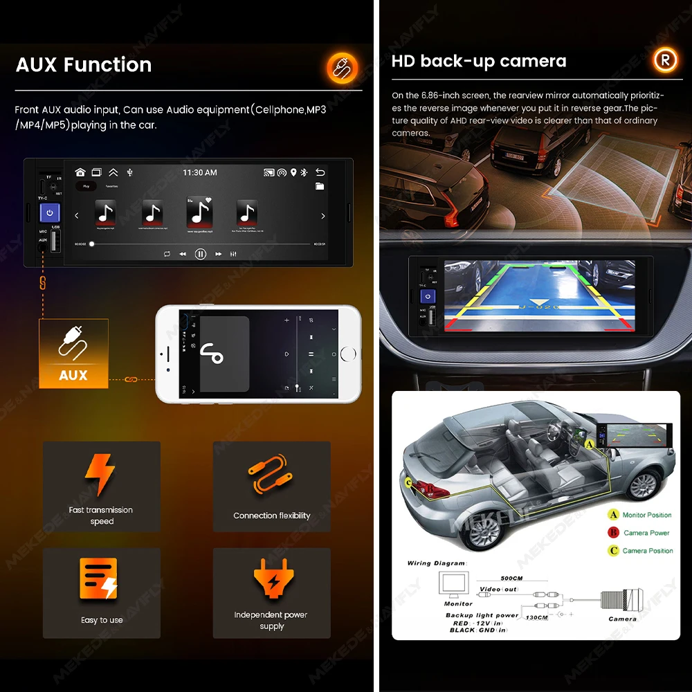 مشغل فيديو وسائط متعددة بشاشة تعمل باللمس ، راديو سيارة عالمي ، مشغل سيارة أندرويد ، ستيريو FM ، كاميرا BT ، USB ، منفذ AUX TF ، 1Din ، "، تلقائي