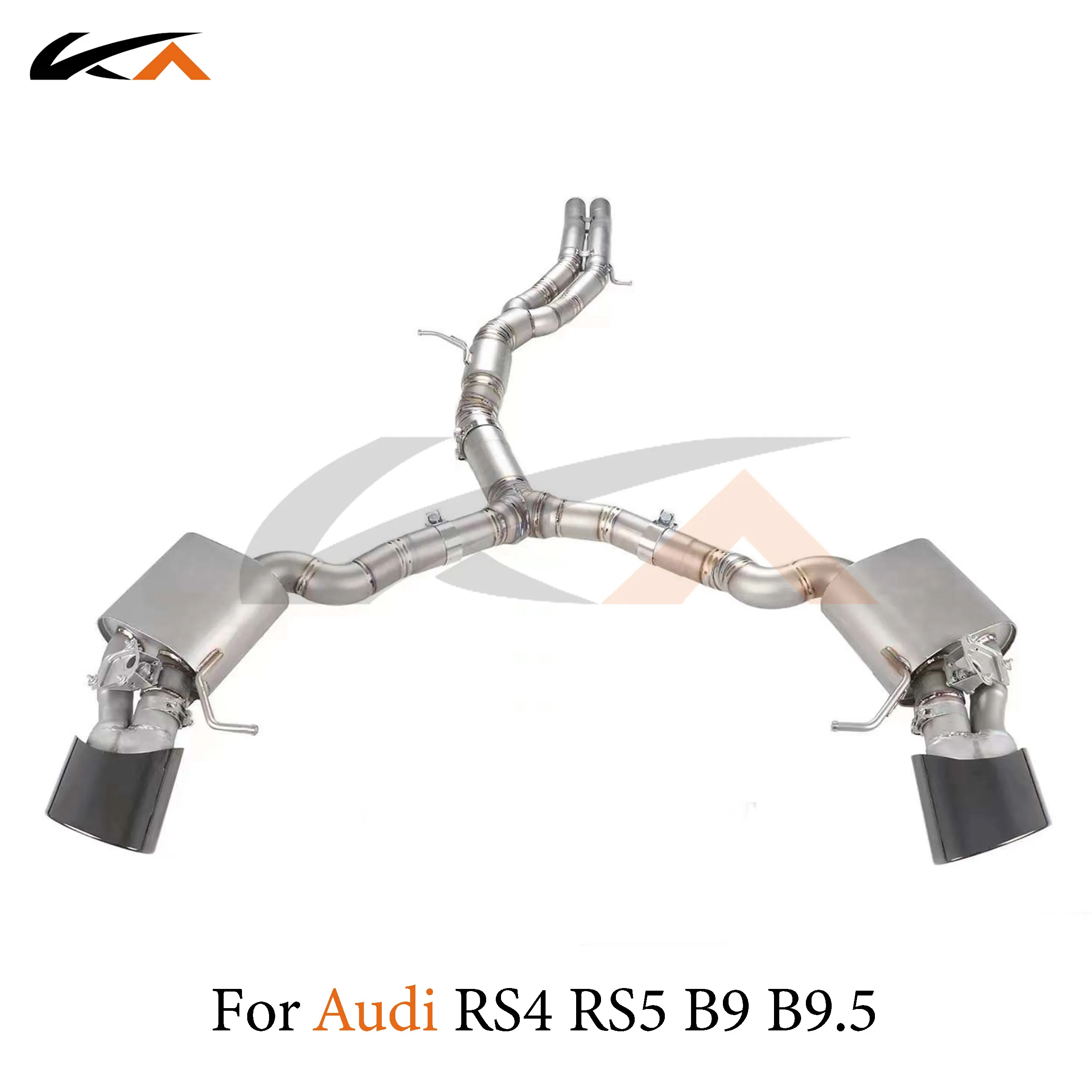 

KA Tuning exhaust system parts stainless catback for Audi RS4 RS5 B9 B9.5 2.9T rear section performance muffler valve