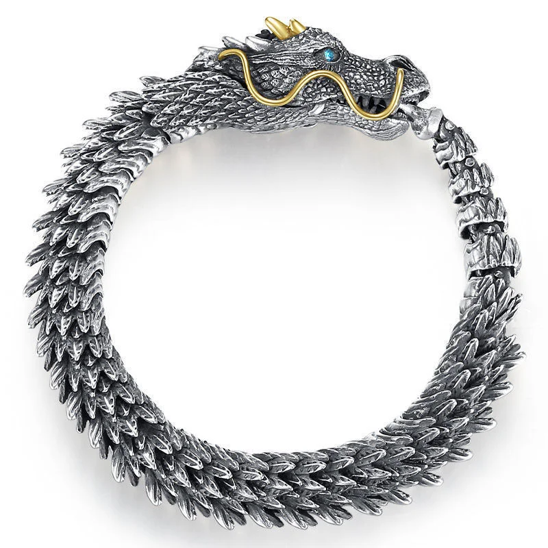 New Men's Dragon Bracelet Men Retro Domineering Trend Men's Bracelet Keel Cold Wind High Sense