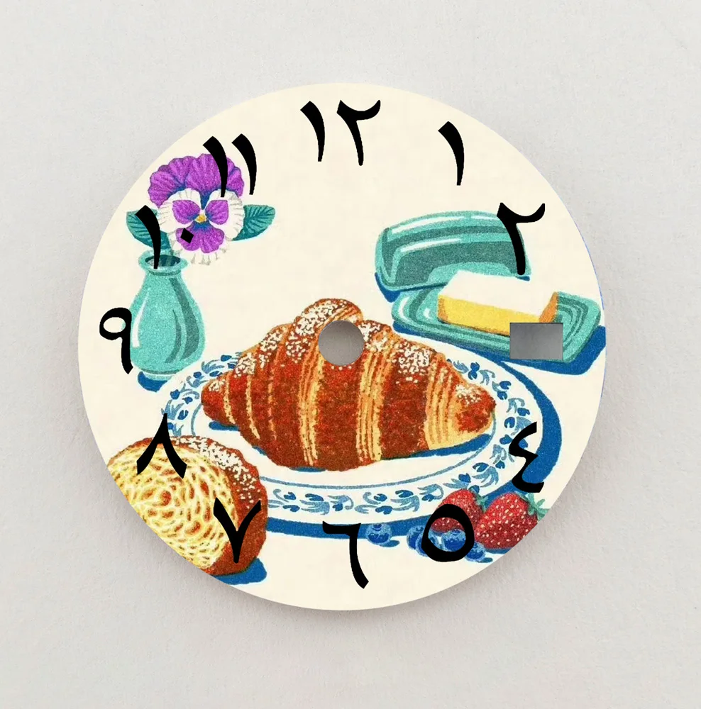 Esfera NH35 con fruta creativa, esfera con números arábigos de 28,5mm, compatible con movimiento NH35/36, piezas de reloj de repuesto, logotipo personalizado