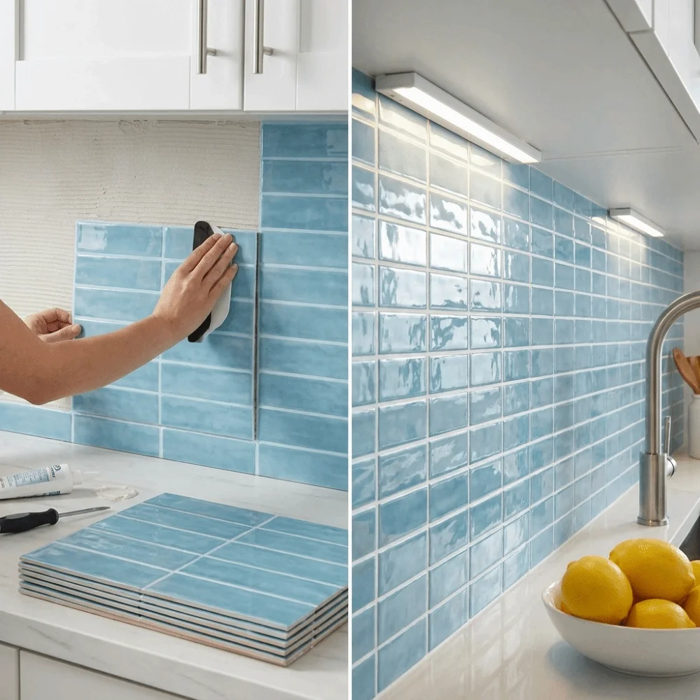 Strong Adhesive 3D Tile Stickers Three-Dimensional Layered Stain-Resistant DIY Backsplash Tiles Classic Neutral Styles