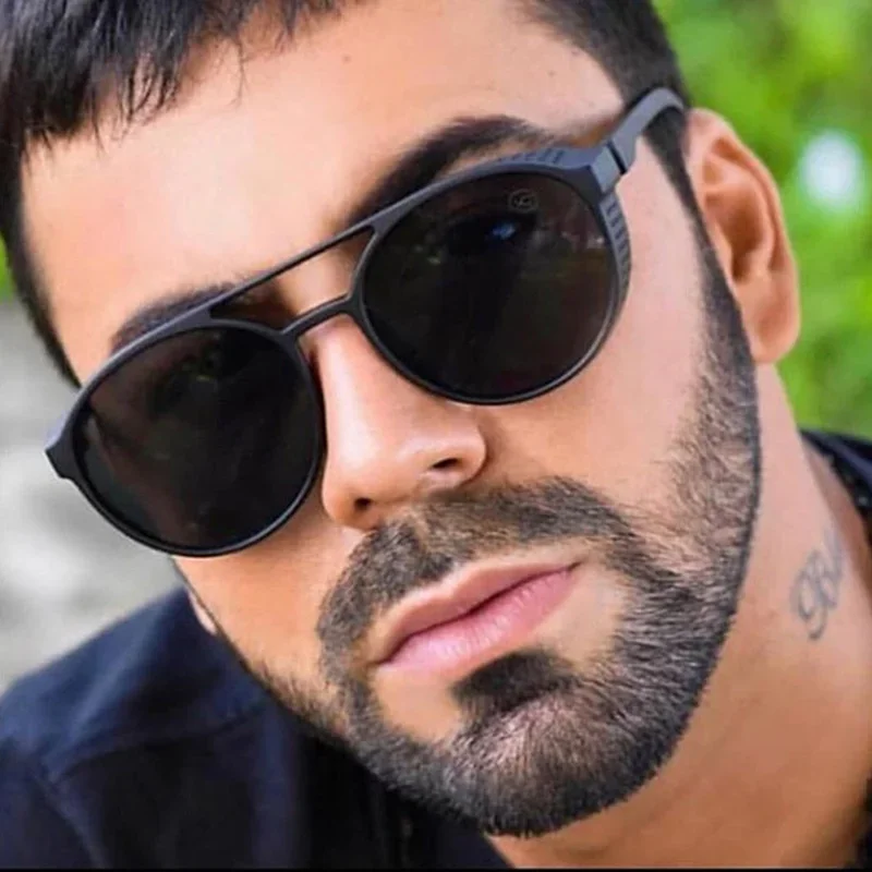 جديد فاسق دائرة النظارات الشمسية الرجال الكلاسيكية إطار صغير خمر نظارات شمسية المرأة في الهواء الطلق السفر نظارات UV400 Oculos دي سول #2