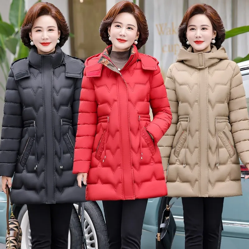 New Winter Hooded Jacket Women Korean Parkas Loose Down Cotton Coats Overcoat Female Casual Thick Warm Windproof Outerwear