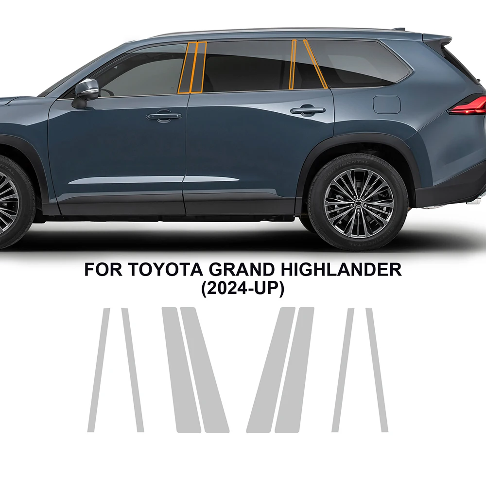 

For Toyota Grand Highlander 2024 2025 Headlight Rearview B Pillars Door Handle Protective Film TPU Pre-cut PPF Anti-Scratch Bra