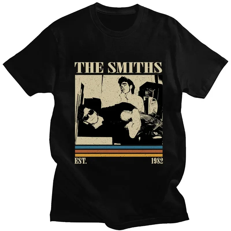 Vintage Style Band The Smiths T Shirt Meat Is Murder Punk Hip Hop T-shirts Men Women Cotton Oversized Summer Streetwear Gifts