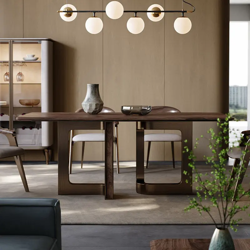 #Coffee Designer Dining Table Reception Lounge Mid Century Dining Table Restaurant Wood Mesas De Comedor Living Room Furniture
