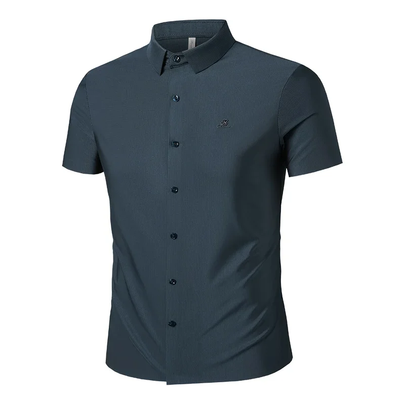 Outdoor Comfort Men T Shirts Summer Casual Commercial Affairs Lapel Tops New Solid Loos Breathable Light Thin Men Polo Shirt