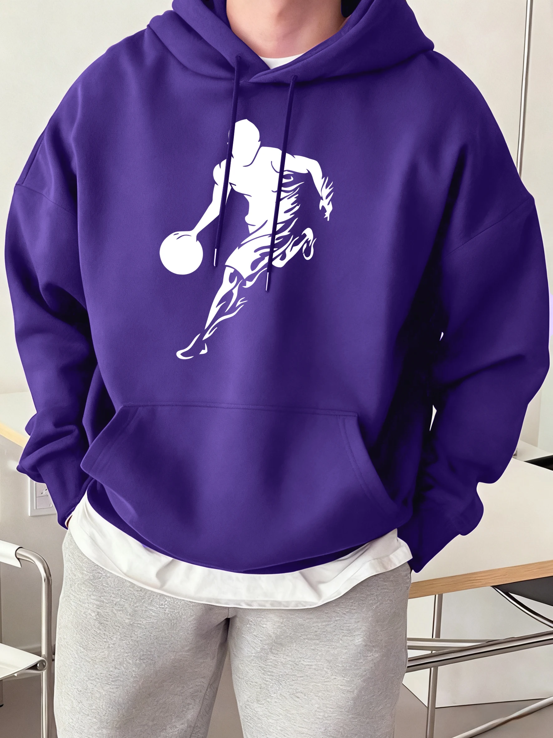 Er spielt derzeit Basketball-Drucke, Herren-Kapuzenpullover, Hip-Hop-Sportpullover, lässig, locker, Streetwear, Fleece, 12-Farben-Sweatshirt