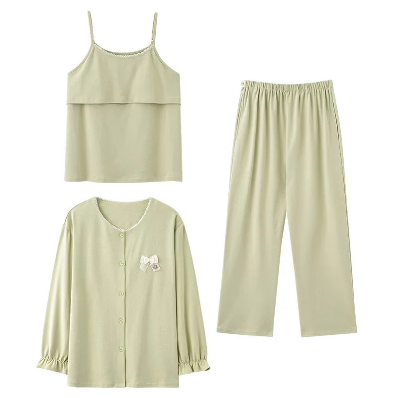 100% хлопок, тонкая легкая марля, комплекты одежды для сна для беременных и кормящих мам, халат с точечным принтом, пижамный костюм, одежда для беременных женщин, беременность