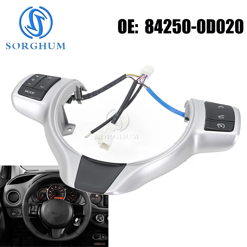 

SORGHUM Steering Wheel Combination Switch Multimedia Button Multifunction Switch For Toyota Yaris 2012-2017 Verso-S 2012-2014