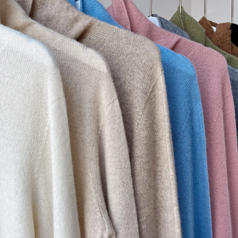 Birdtree,100% Cashmere Bottoming Undershirt,Women Turtleneck Full Sleeve Sweater,2025 Autumn/Winter New Soft Pullover T5O838JF