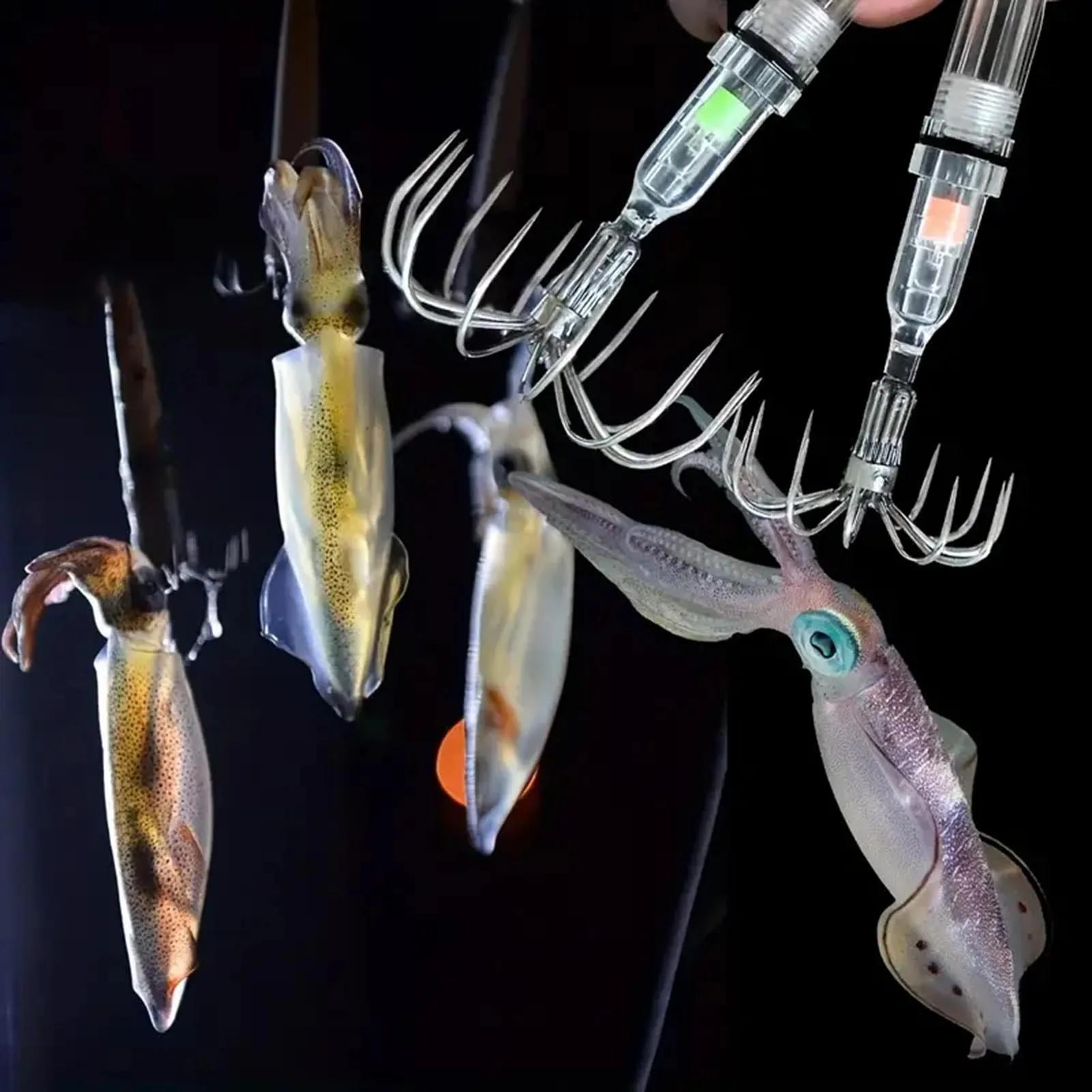 

Luminous Luring Fishing Hook Simulated Colorful Squid Hook With LED Light High Brightness Fishing Bait For Outdoor Night Fishing