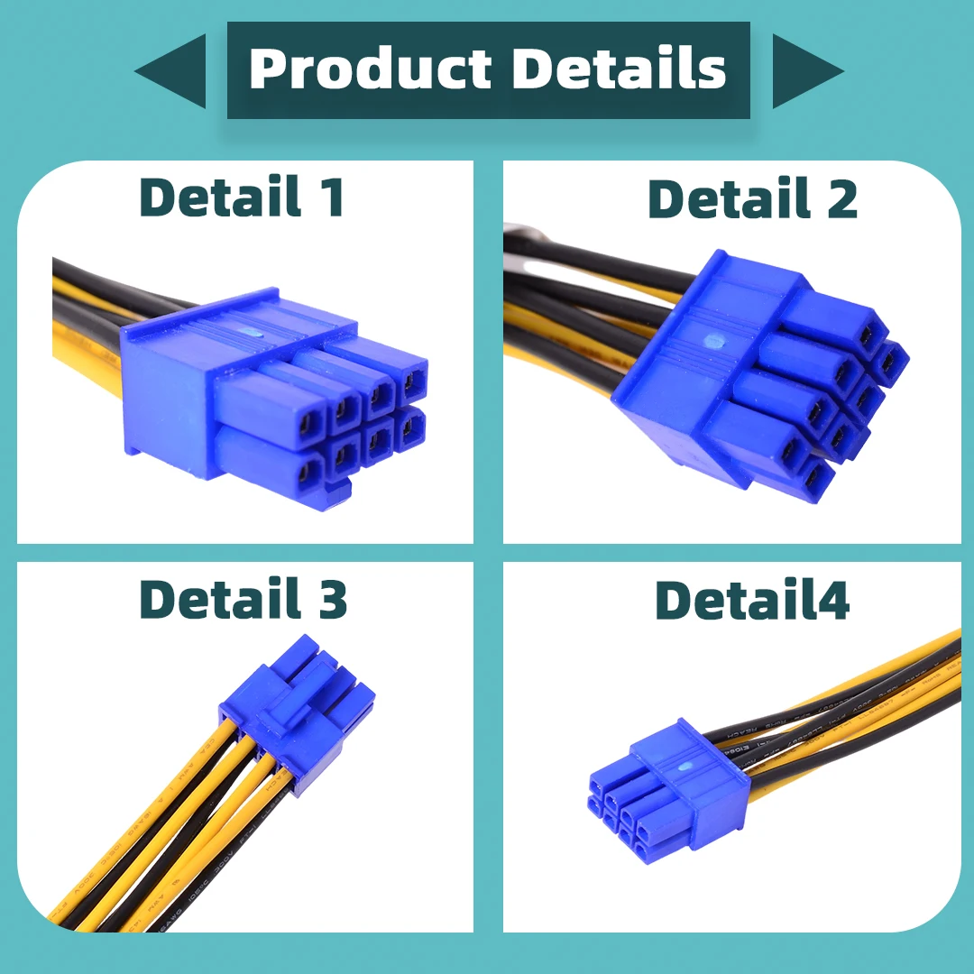 For Supermicro GPU Power Cable CBL-PWEX-1040/1028 8Pin To 8Pin for V100 A100 P100 A30 A40 A6000 A16 P40 M40 M60 Graphics Card