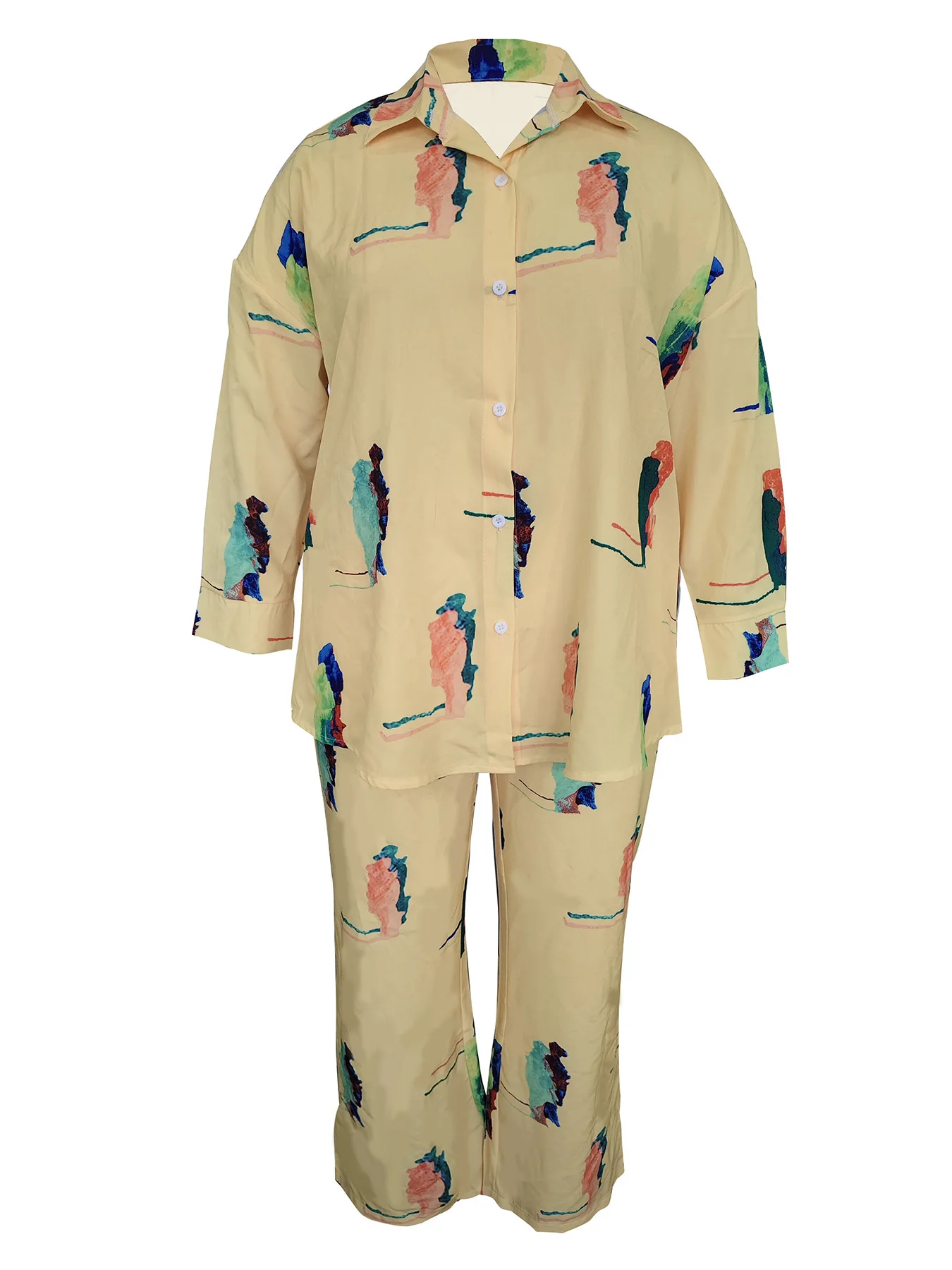 بالإضافة إلى حجم الحبر - مجموعة فنية! أصفر ساطع مع مطبوعات ملونة، أنيق للغاية