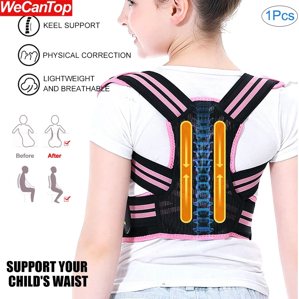 

1Pcs Professional Posture Back Brace for Kid,Adjustable Upper Back Posture Brace for Children,Prevent Humpback,Shoulder,Neck,Mid