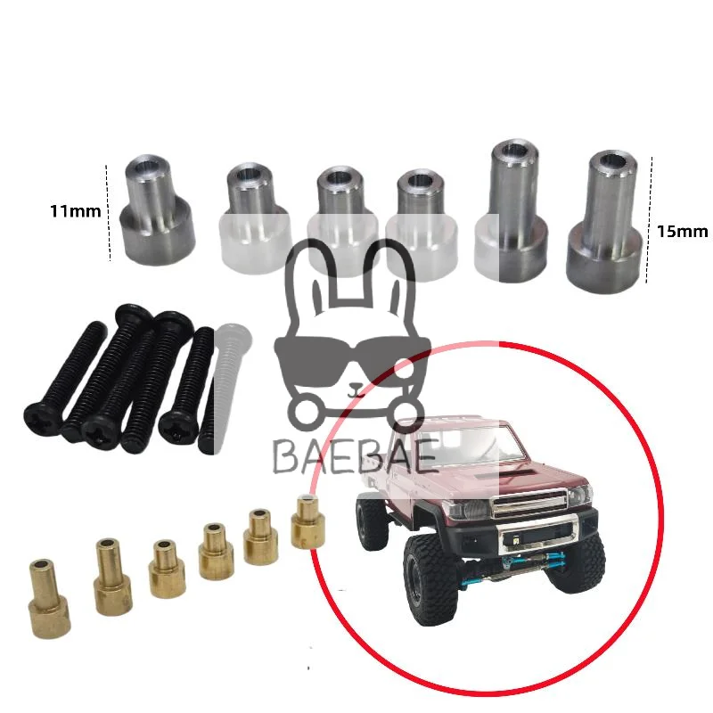 1 Set For 1/12 Modified Big Wheel Special Upgrade Parts MN82 MN82S Metal Car Shell Raise The Column Heighten Bracket