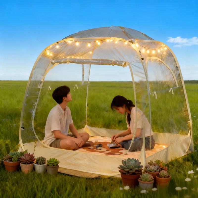 PVC transparent starry sky tent, outdoor picnic camping, windproof and warm bubble house