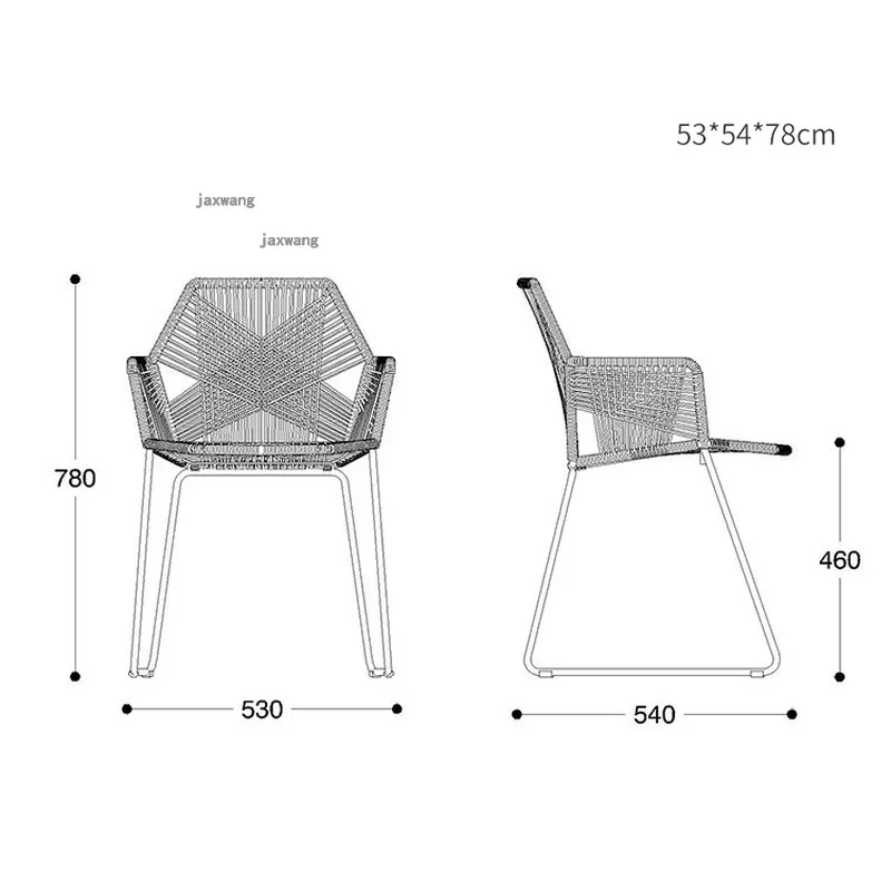 North Rota Food Outdoor Chair Balcony Bedroom Cafe Modern Simple Chair Restaurant Backpack Entertainment Chair