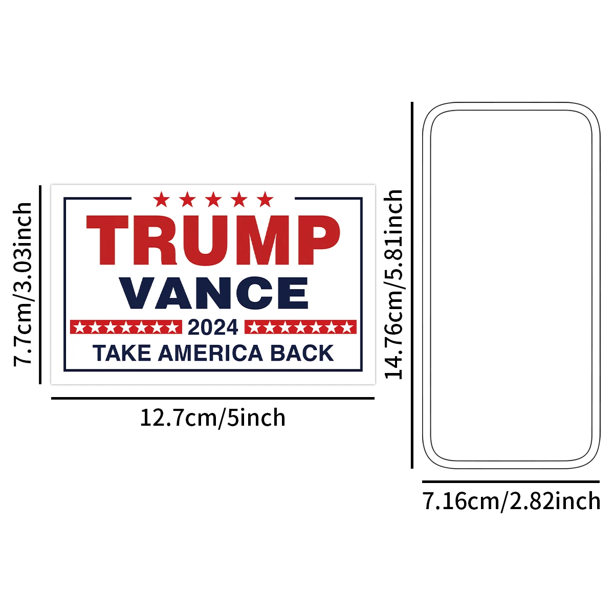 Trump Vance 2024 Stickers Presidential Election Bumper Sticker Make America Great Again Car Decals 10 sheets Waterproof Stickers