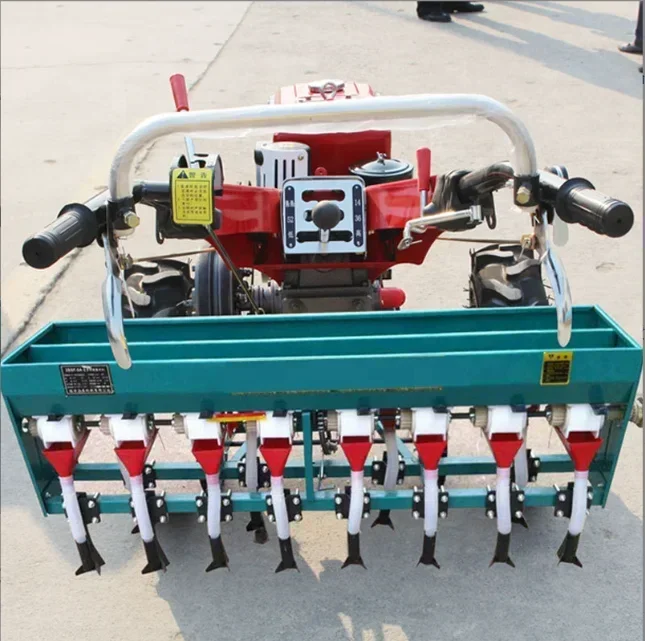 agriculture  manual waking tractor hanging small mini wheat seeder machine soybean planter