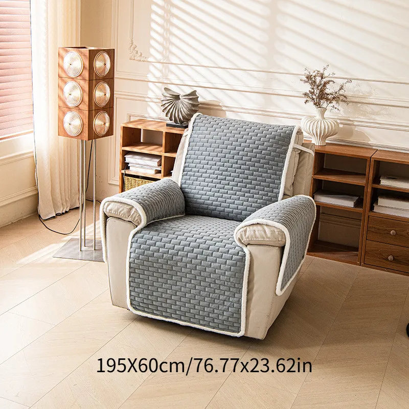 1pcs Solid Color Single Sofa Cover Anti-slip and Dust-proof Durable Dustproof Chair Pad Anti Cat Scratch Armchair Slipcover