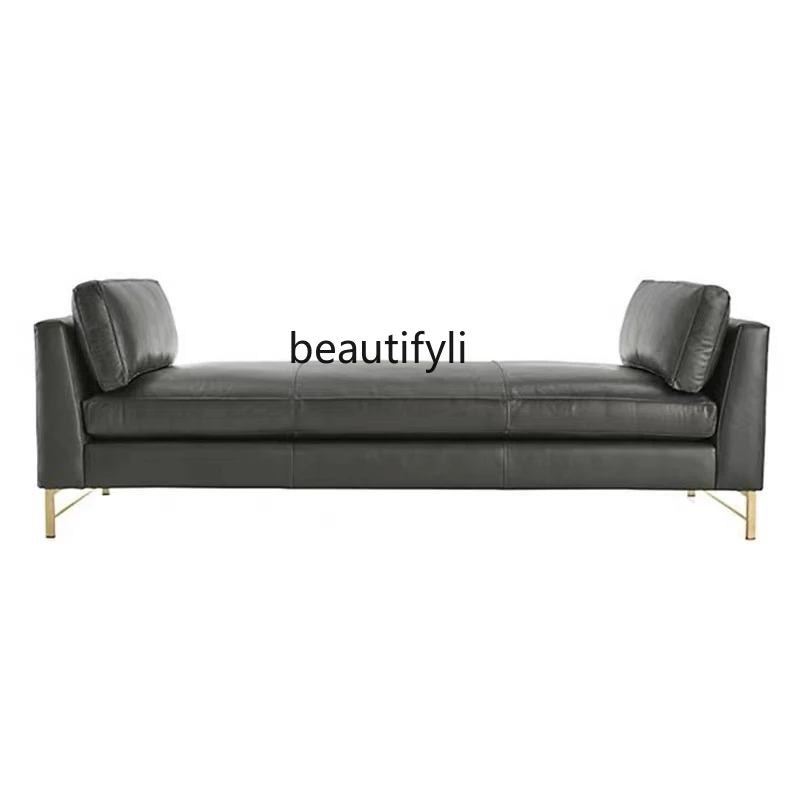 

Nordic Light Luxury and Simplicity Bed End Stool Bedroom Foyer Home Cloakroom Shoes Changing Sofa Stool Bed Front Chaise Bed