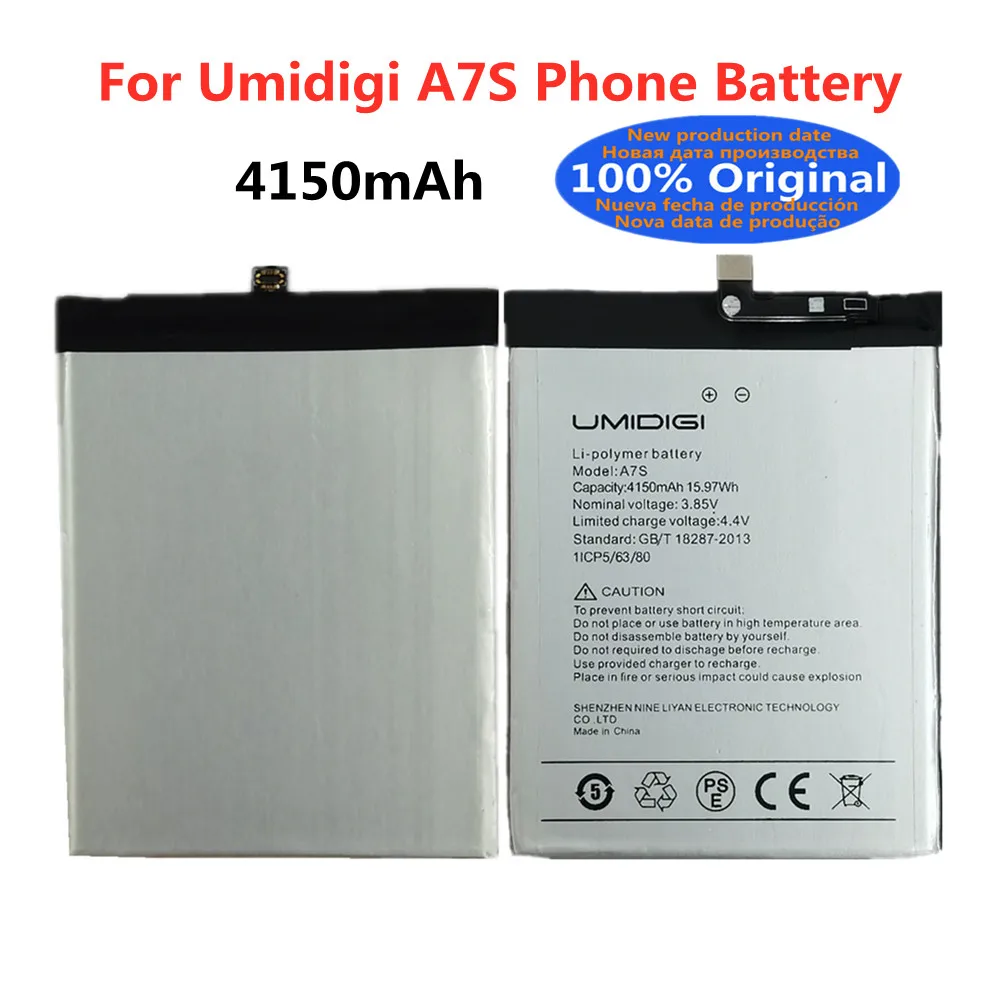 

4150mAh UMI 100% Original Phone Battery For Umidigi A7S A7 S Battery Batteria Fast Shipping + Tracking Number