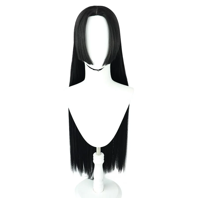 

Anime Empress Silicone Scalp Wig - Jet Black Straight Hair with Middle Part | Heat-Resistant Fiber for Cosplay