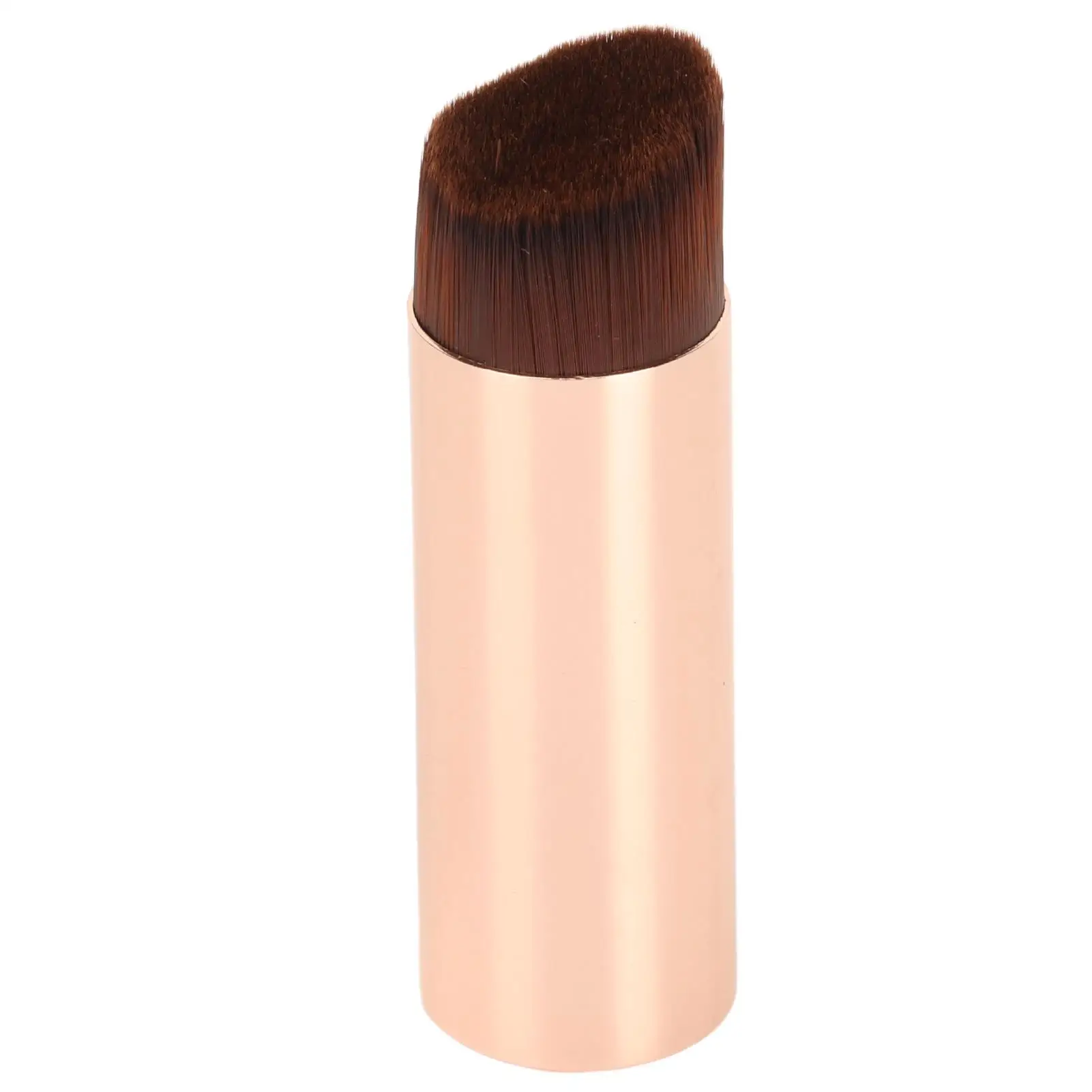 Mango de Metal portátil plano oblicuo para brocha de maquillaje, Mini Herramienta de mezcla para viajes, Ideal para amantes del maquillaje