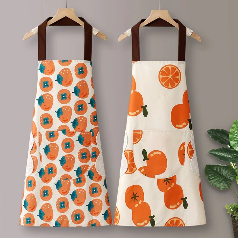 

Waterproof Kitchen Aprons for Woman Chef Work Apron for Restaurant Bar Shop Cafes Uniform Cute Fruit Pattern Cloth