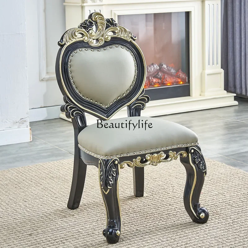 

LJYLiving room sofa with backrest low stool American retro shoe changing carved coffee table stool