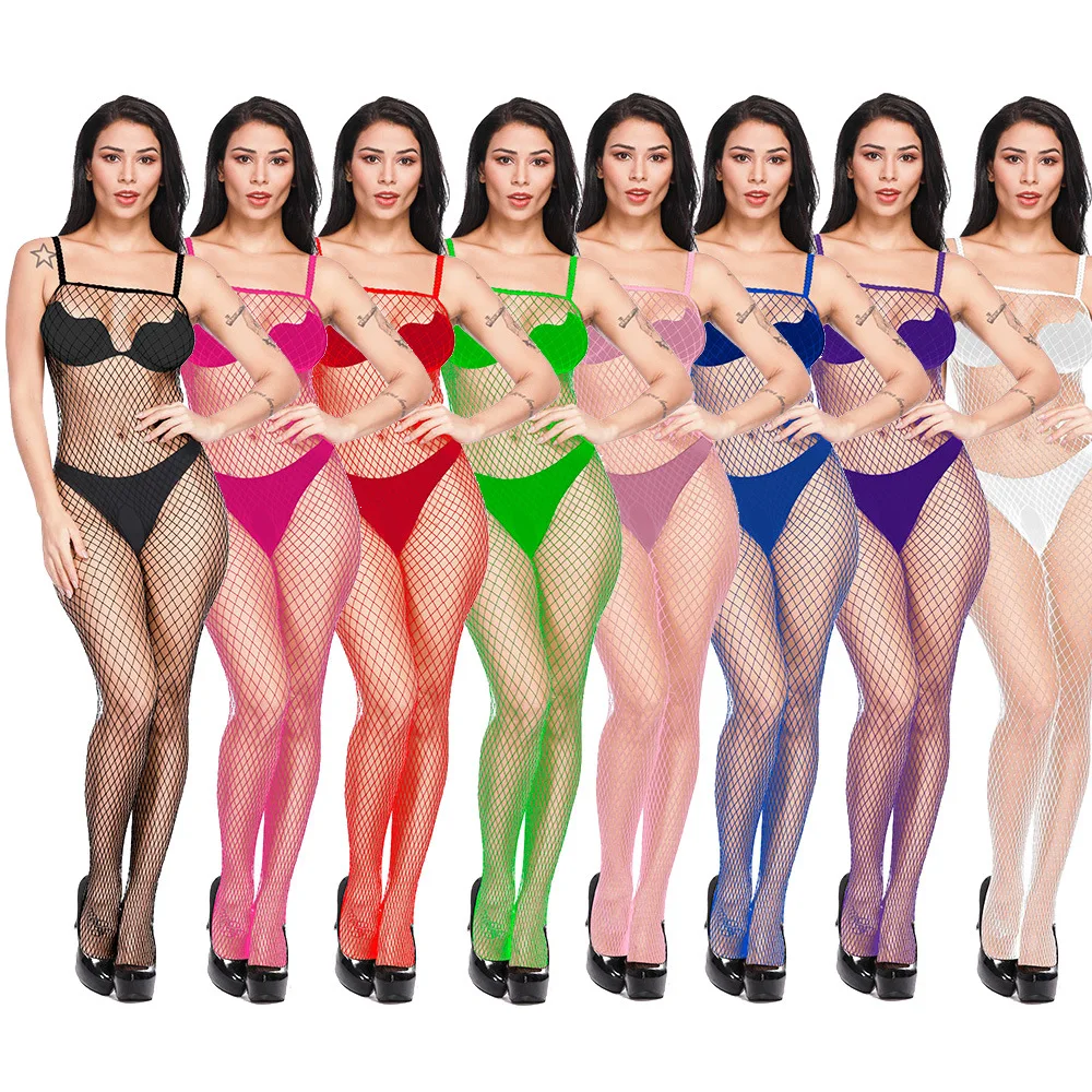 

European And American Sexy Lingerie Sexy Sling Large Mesh Leak Milk 115