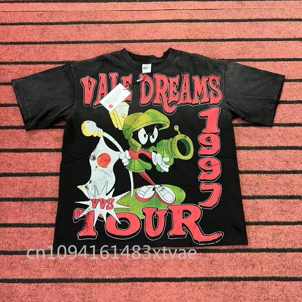

Luxury Design Vale Dreams Men's T-shirts Retro Cartoon Print Cotton Tops Designer Brand Men's High Street T-shirts
