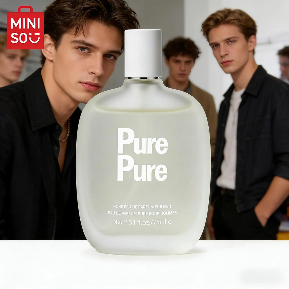 MINISO PURE Perfume For Men Original Luxury Floral Eau De Parfum Designer Fragrance Man Gift Body Spray 75ML
