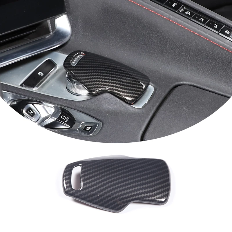 

ABS Carbon Fiber Car Center Console Gear Shift Head Knob Panel Cover Trim For Corvette C8 Coupe Z51 2020-2022 Auto Accessories