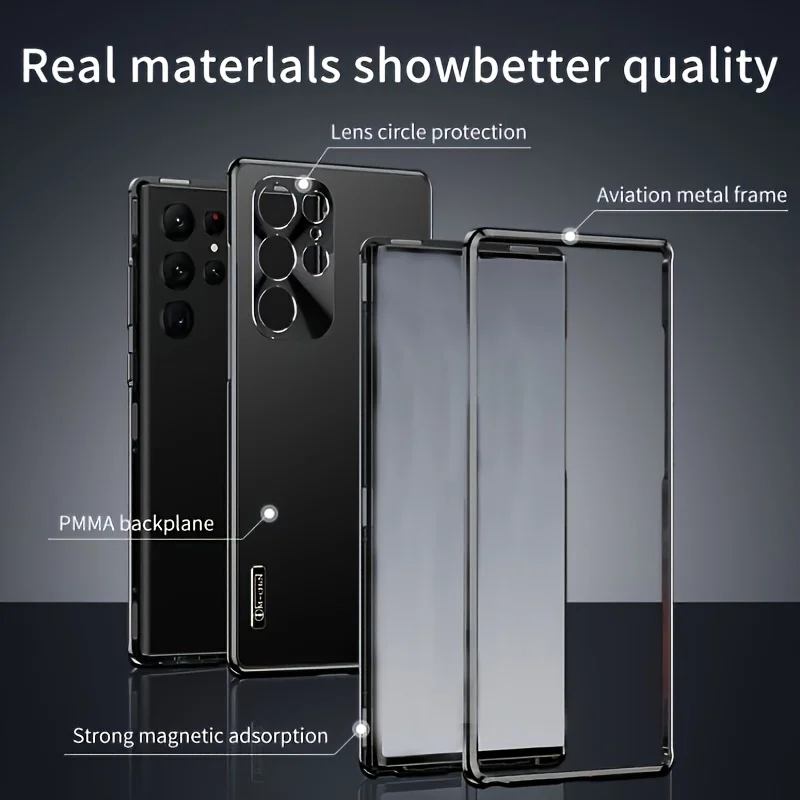 Für Samsung Galaxy S26 S25 S24 Ultra Handyhülle mit Luftfahrt-Aluminiumlegierungsrahmen, matter Rückplatte, ultradünne Anti-Drop-Rückabdeckung – Detail 4
