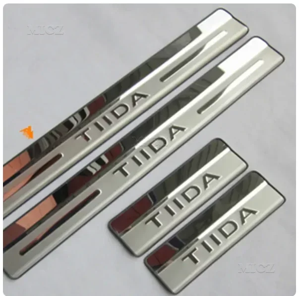 

For Nissan Tiida 2012-2018 Car Styling Stainless Steel Door Sill Scuff Plate Car Accessories