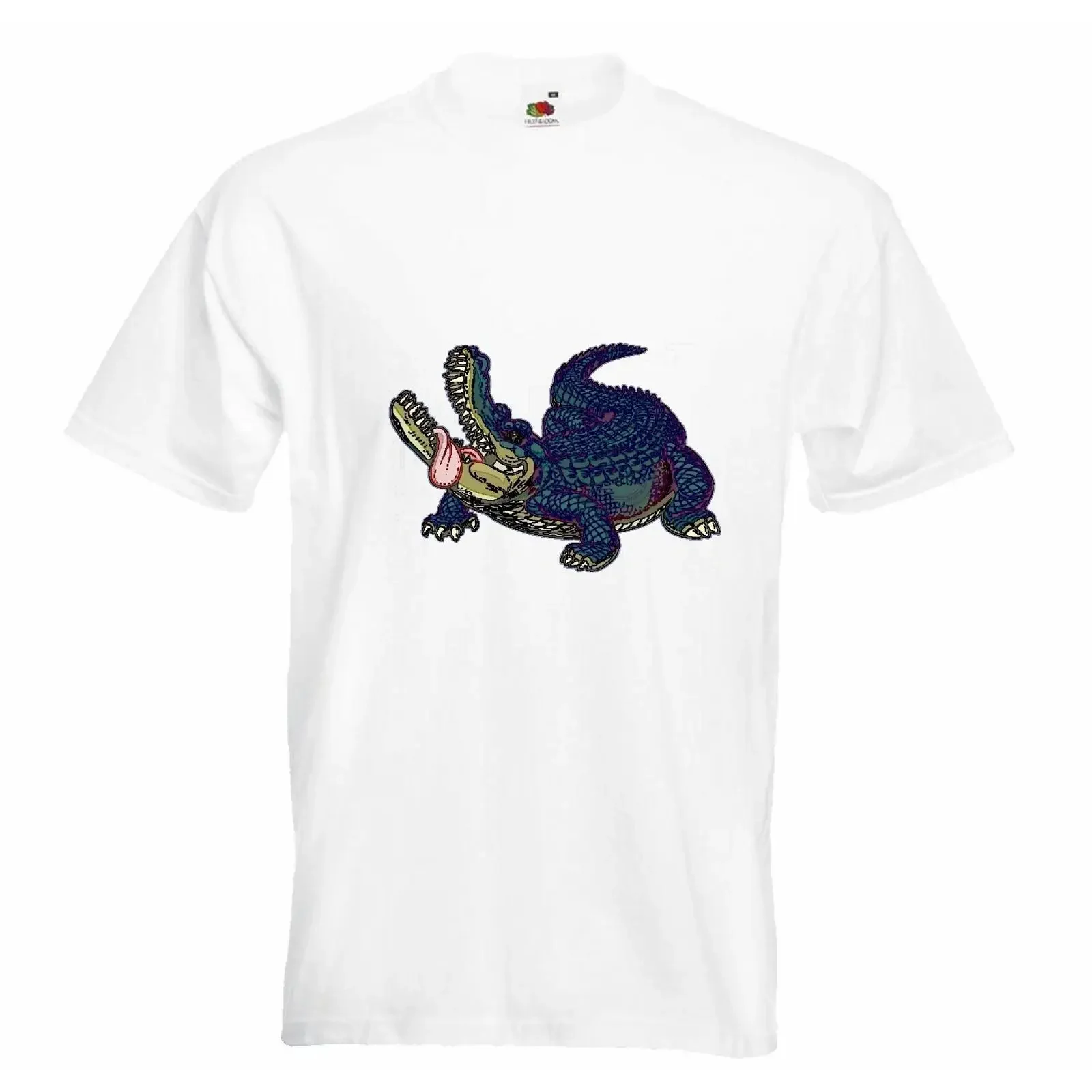 T Shirt GROSSES KROKODIL ALLIGATOREN ALLIGATOR KROKODILE REPTILIEN REPTIL vintage Washed Breathable homme fashion Slightly