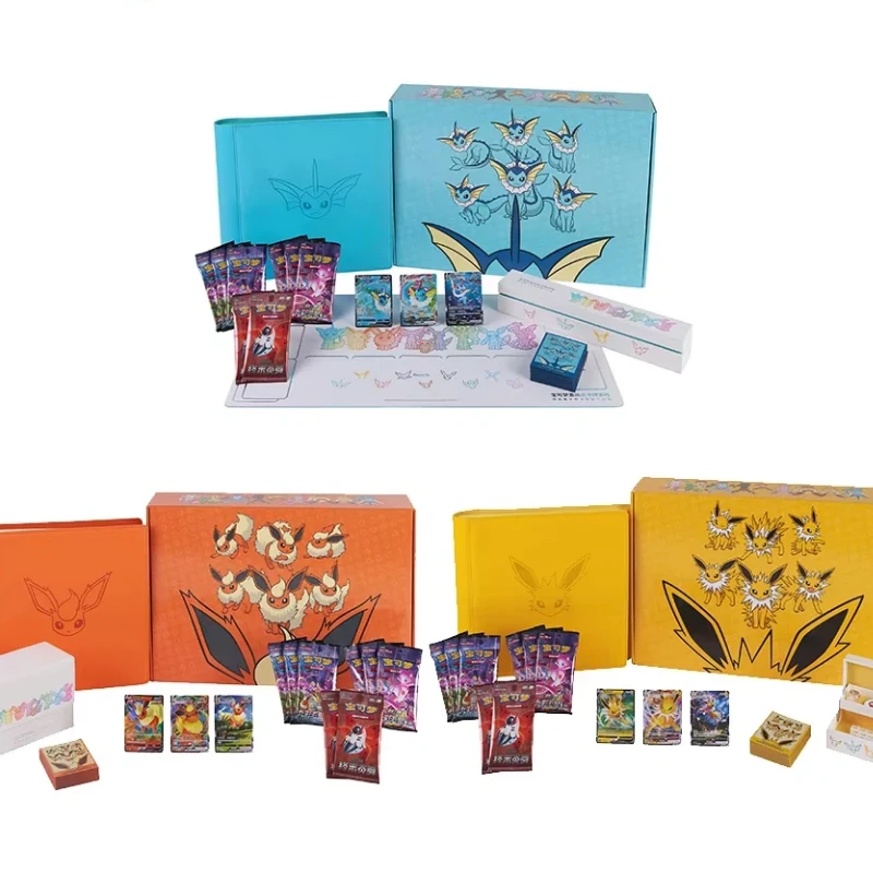 

Коллекция карт Pokemon PTCG Eevee: Упрощенная версия 6.0, расширенный специальный китайский выпуск, набор для игры, коллекционные игрушки, подарочная коробка
