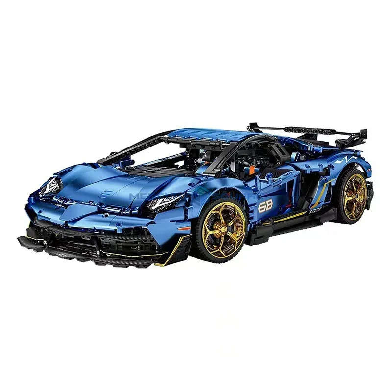 Blue SVJ Super Speed Sports Car Building Blocks New Racing Vehicle MOC 10520 Model Bricks Toy Kit Boys Kids Adult Xmas Gift