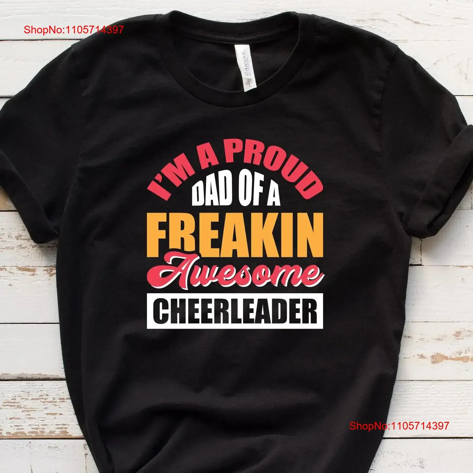 Cheer Dad T Shirt Cheerleader Cheerleading T1668 vintage Washed graphic Comfortable Stylish Unisex streetwear fashion Slightly