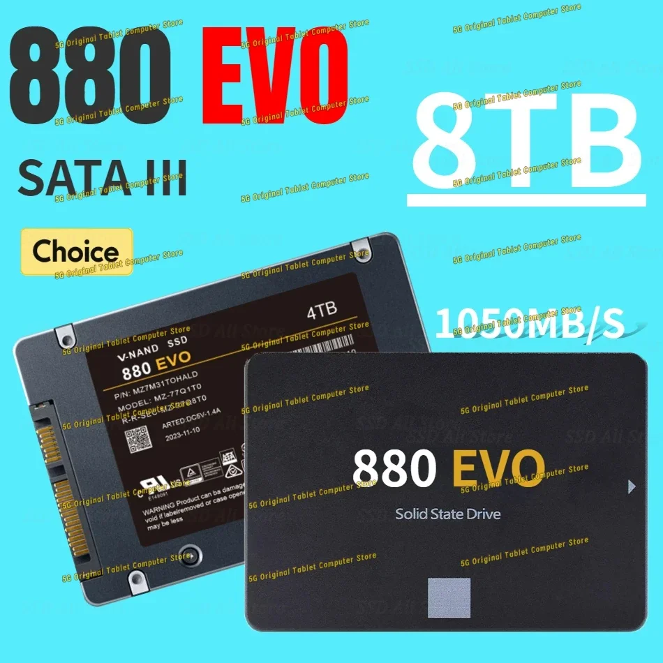 Disco duro interno de estado sólido SSD 2024 EVO, 1TB, 2TB, 4TB, 8TB, SATA 880, MLC, 3,0 pulgadas, para ordenador portátil, PC, PS4, PS5, novedad de