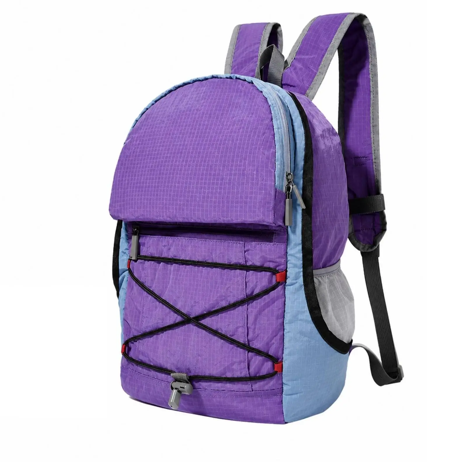 Compact Packable Daypack for Travel Hiking Camping Water Resistant Polyester Backpack with Adjustable Chest Waist Straps