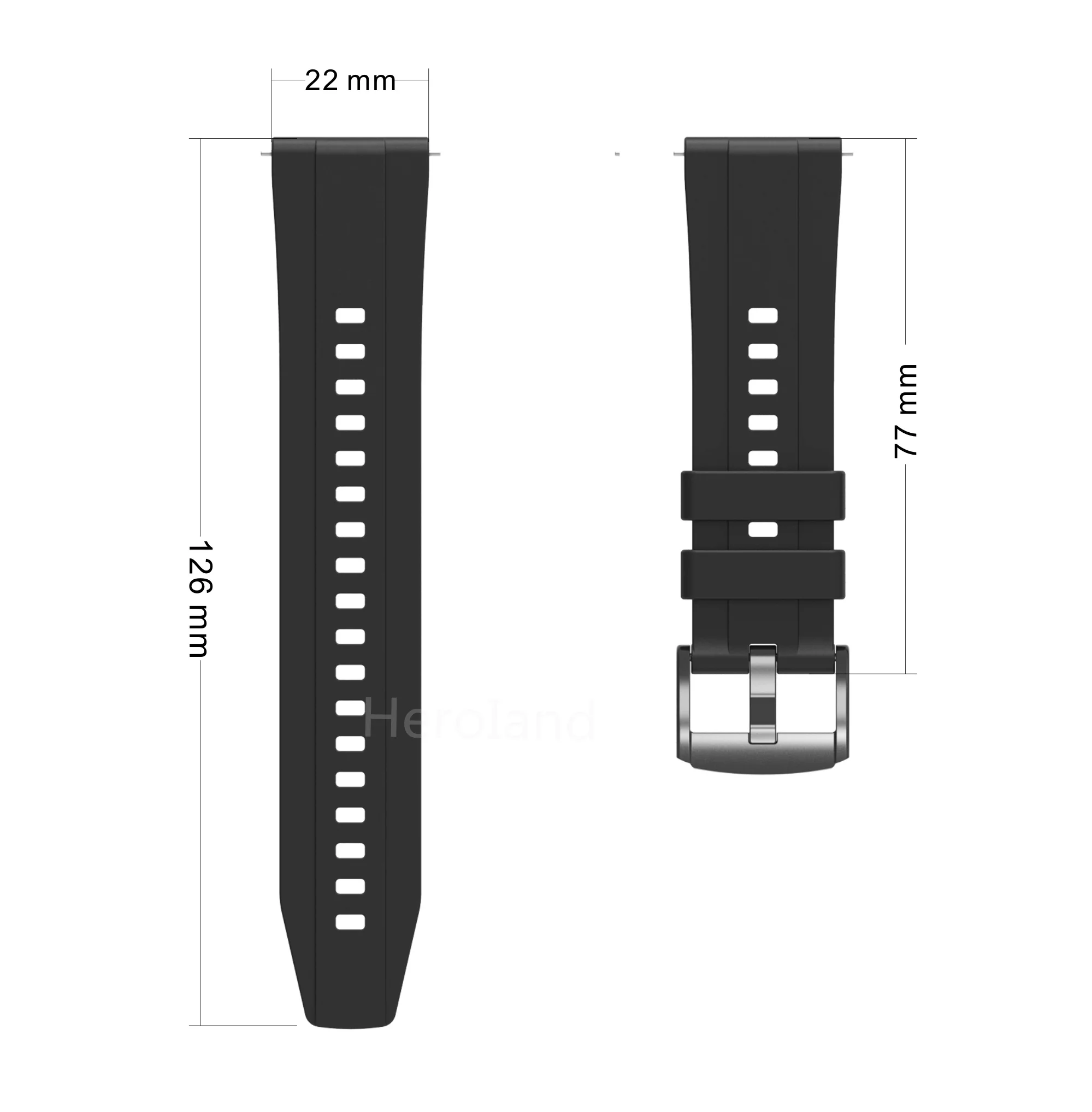 Cinturino da 22mm per Huawei Watch GT 4 cinturino da 46mm cinturino da polso SmartWatch bracciale per Huawei GT4 cinturino da 46mm custodia in Silicone dello stesso colore