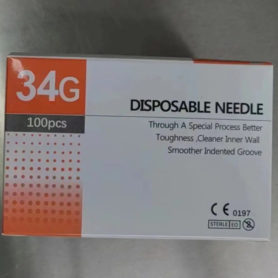 إبر الوشم القابل للتصرف مايكرو البلاستيك 18G-32G أجزاء أداة حاقن صغيرة معقمة غير مؤلمة للاستخدام المهني #4