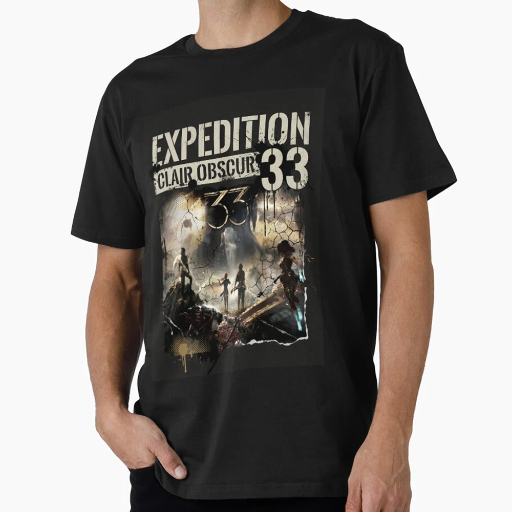 

Gustave Clair Obscur Expedition 33 Turn-Based RPG Hero Gift t shirt for gamer 100% cotton Men's Short Sleeve Graphic Clothes