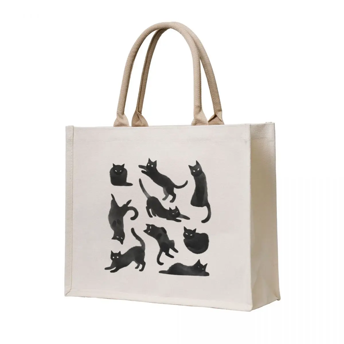 

Black Cat Tote Bag shopping bags foldable Women's bags tote bag custom reusable shopping bags
