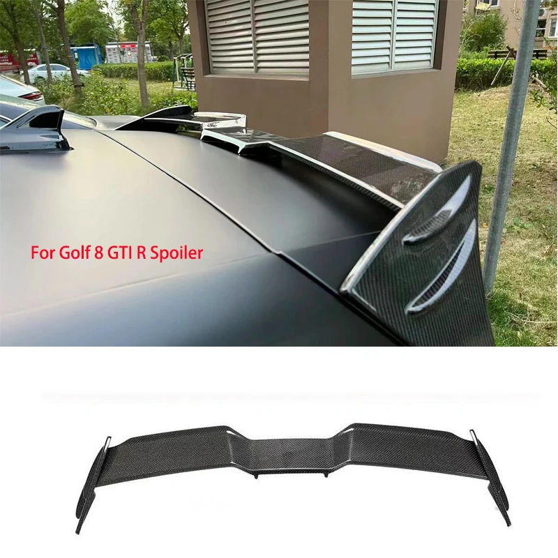 For VW Golf 2020-2023 GTI  R  MK8 MKVIII Real Carbon Fiber Car Spoiler Sport Style